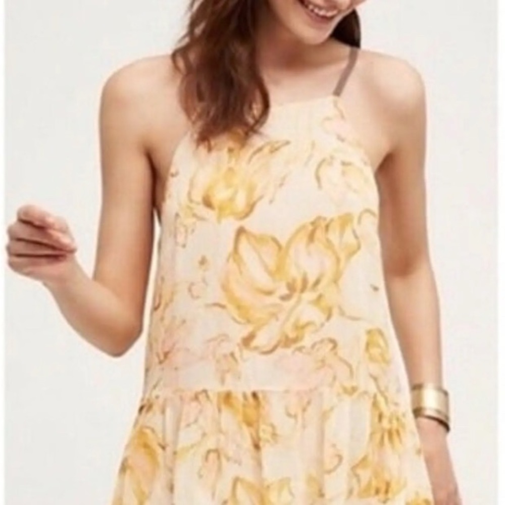 HD in Paris Floral Halter Ruffle Top